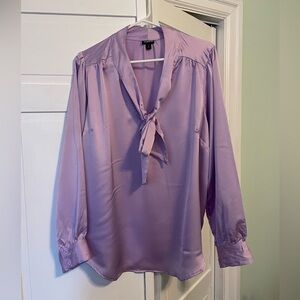 Torrid Lilac Tie-Front Blouse